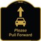 Signmission Designer Series-Please Pull Forward With Graphic And Ahead Arrow, 18" x 18", BG-1818-9934 A-DES-BG-1818-9934 - alternate 1